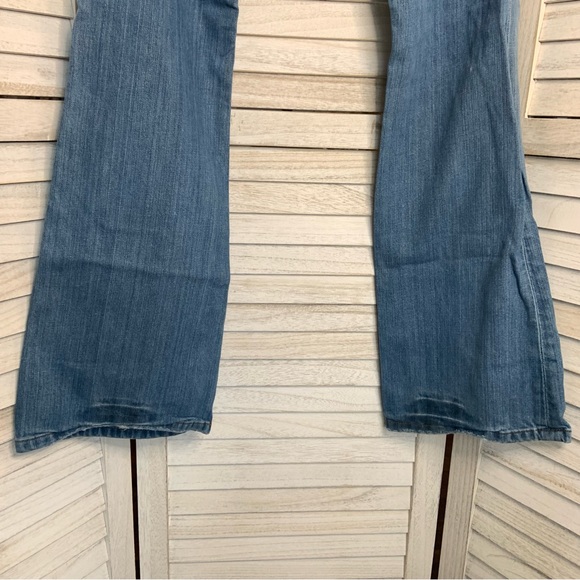 Vintage Three Girls by Fossil Rare Light Wash Distressed Boot Cut Denim Jeans 25 - Picture 7 of 11